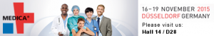 Medica Logo 2015 mit Standnummer Englisch (quer z.b. für Signatur)